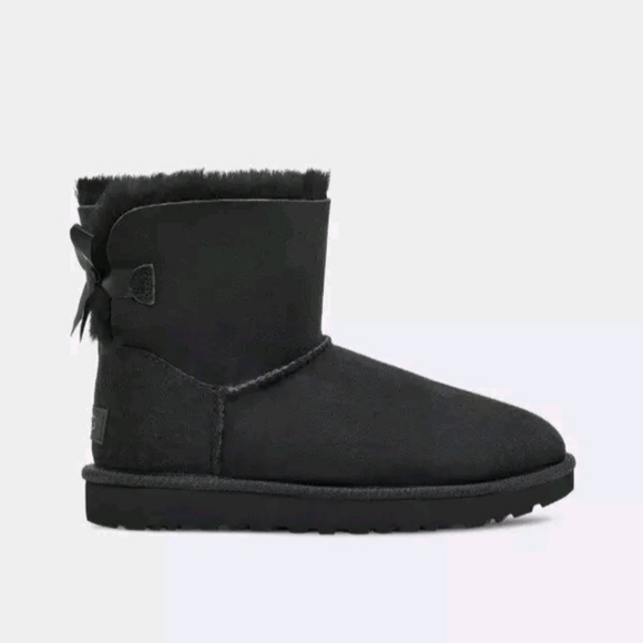 Ugg mini baily bow tie black size 10 Brand New Box - Picture 3 of 6